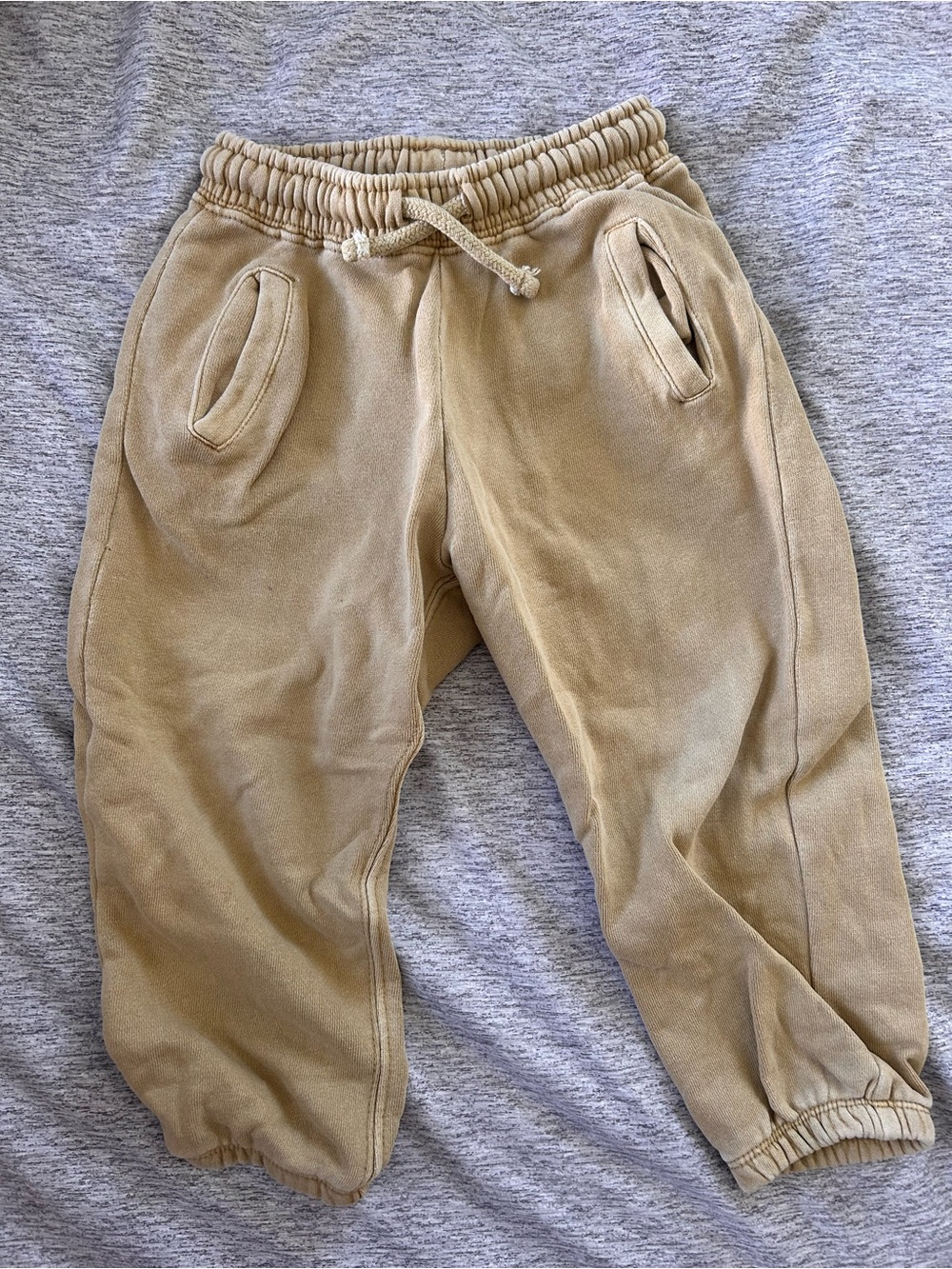 Zara Kids Tan Sweat Joggers with Drawstring